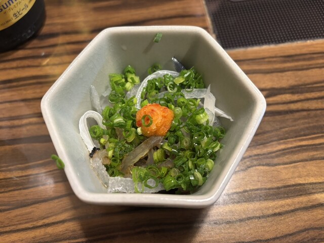 테사, 테치리, 그리고 튀김까지, 천연 오징어 세트입니다. 비렛주도 맛있어요.
