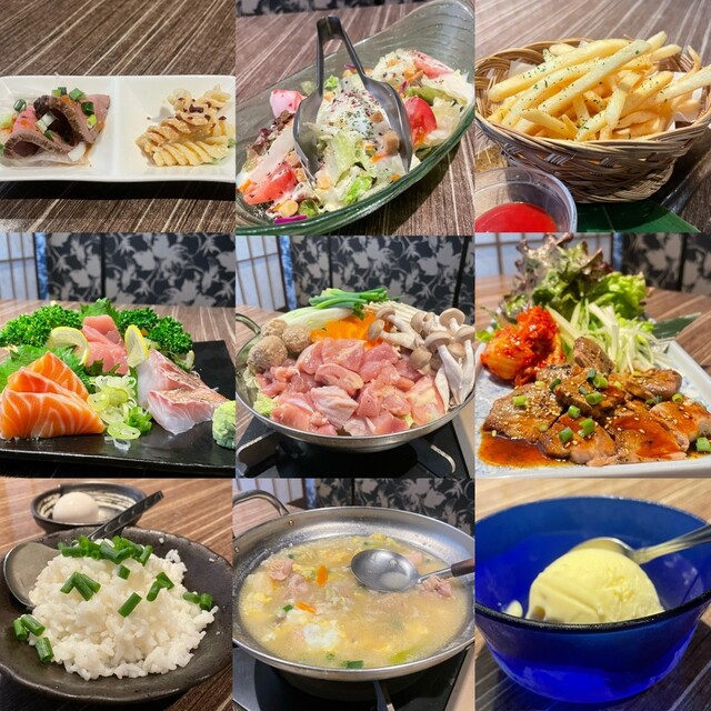 新鮮な魚の爆発！選ぶことができるメイン料理付きの飲み放題コース