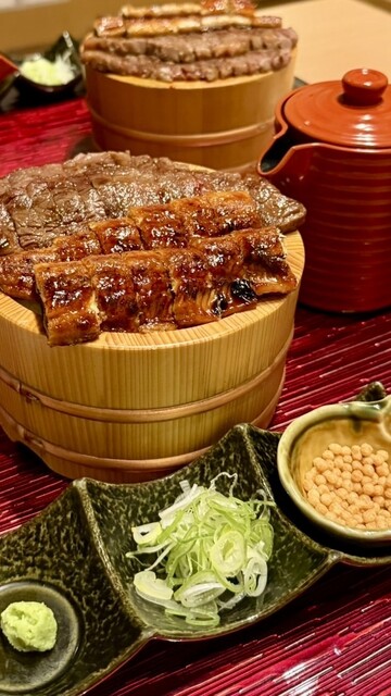 豪華な肉とイカのコラボレーション✨