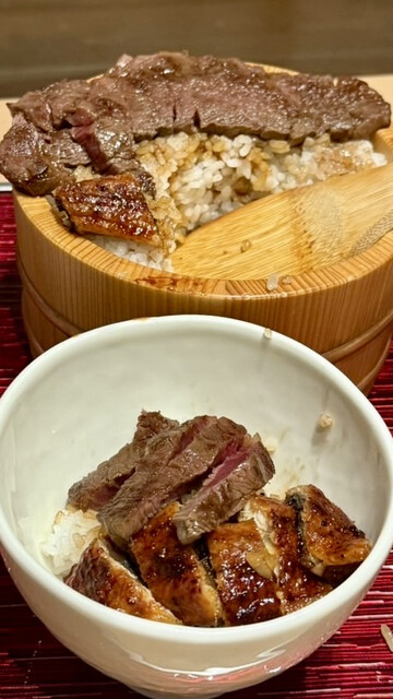 豪華な肉とイカのコラボレーション✨