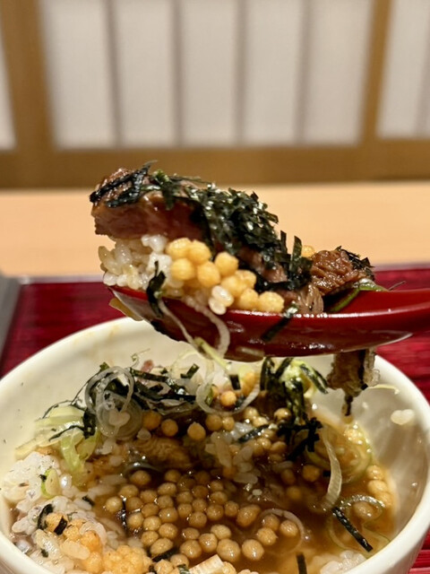 豪華な肉とイカのコラボレーション✨