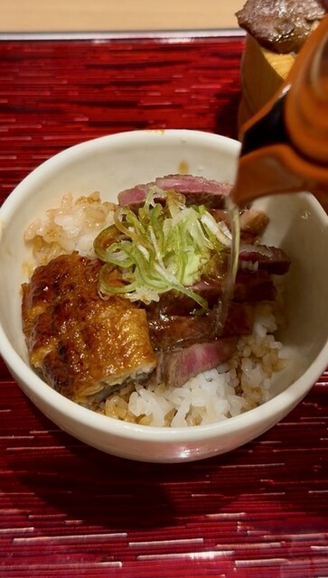 豪華な肉とイカのコラボレーション✨