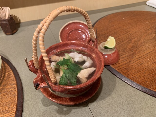 ハーブチキンつくねとトマトマヨソース、はまちどびんむしなど @ お茶屋けっぽう祇園堂屋