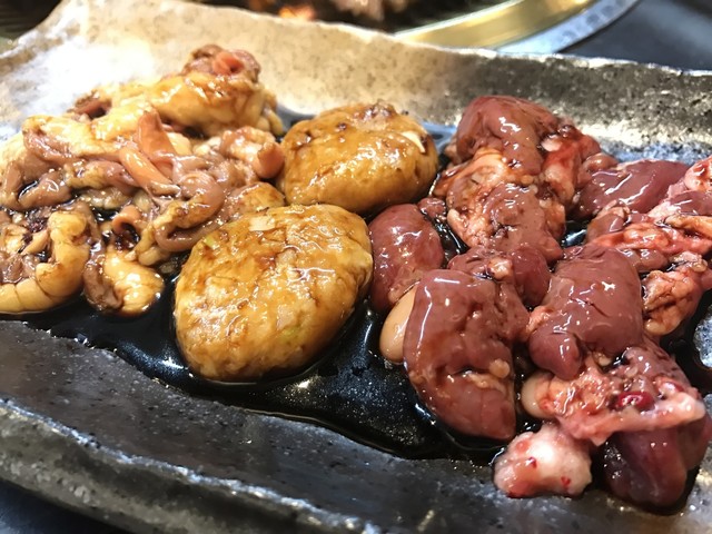 단바 지역의 닭을 직접 구워보기