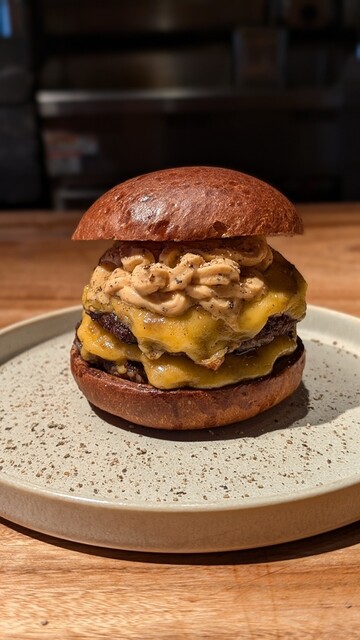 점심 전용 Gui's Burger 콜라보 햄버거가 외국인들에게 큰 인기를 끌고 있습니다.