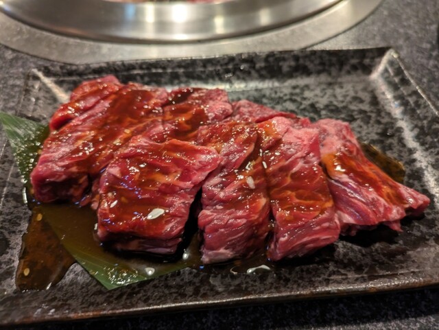 夫と息子と一緒に焼肉の極太で食事をしに行った。