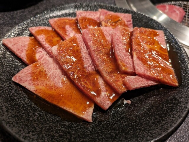 夫と息子と一緒に焼肉の極太で食事をしに行った。